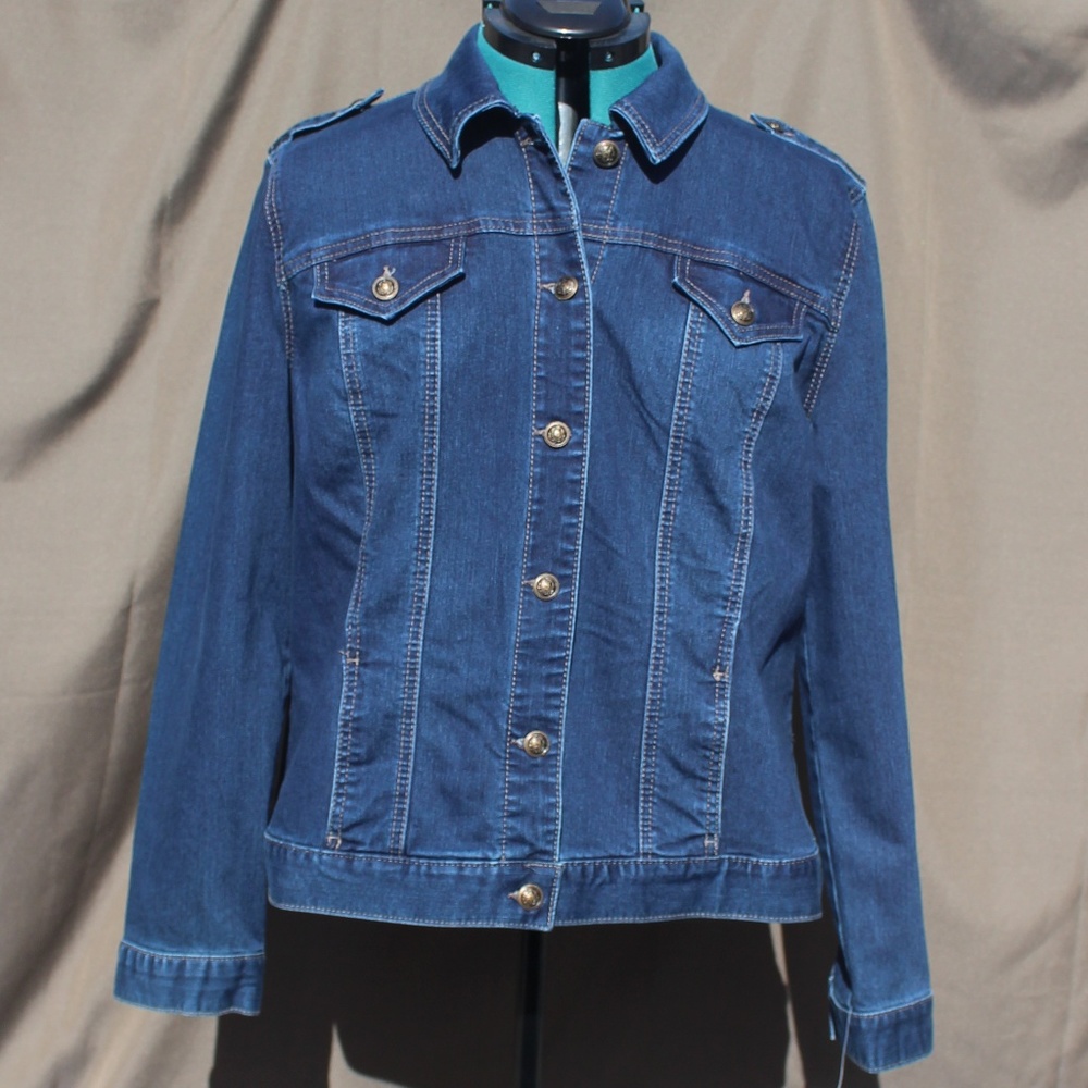 Charter Club Women Blue Jean Jacket
